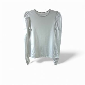 Rebecca Taylor NWOT Long Puff Sleeve T Shirt in White Size S
